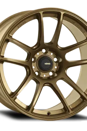 Konig Heliogram 5X108 18x8.5+42 Matte Bronze Knurled Bead Flow Formed New Release