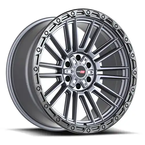 Vortek VRT-604 5x139.7/5x150 20x9.5 -18 Matte Titanium With Black Bead Ring Premium