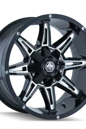 Mayhem Rampage 8090 8x165.1/8x170 17x9-12 Black/Milled Spokes Buy Online