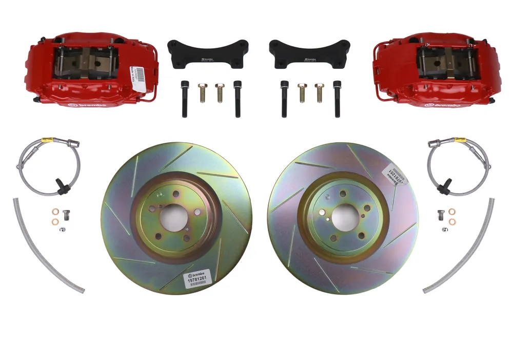 Best Choice Brembo Front 4 Piston OE Slotted or Drilled Brake Kit - 2013-2016 Scion FR-S / 2013-2020 Subaru BRZ / 2017-2019 Toyota 86