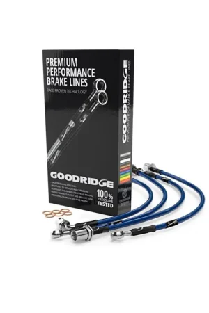 Low Price Goodridge 14-18 Subaru Forester 2.0L Stainless Steel Brake Lines - Electric Blue