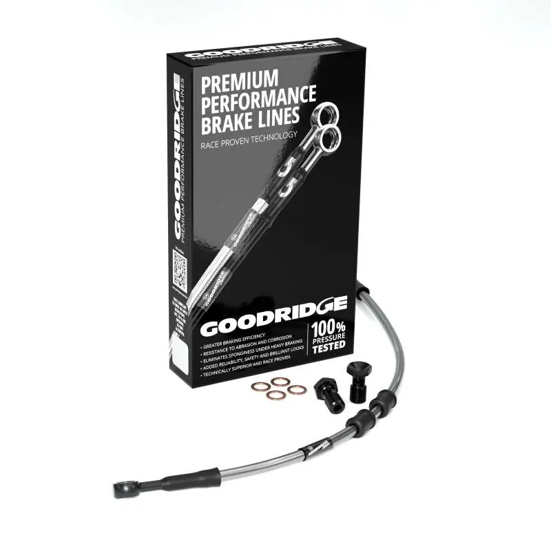 Goodridge 14-22 HD XL1200X FORTY-EIGHT (w/ABS) -2in Clear Brake Line Kit w/Black Fittings Big Sale
