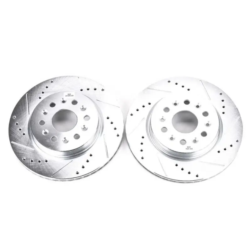 Power Stop 18-19 Buick Enclave Rear Evolution Drilled & Slotted Rotors - Pair Crafted