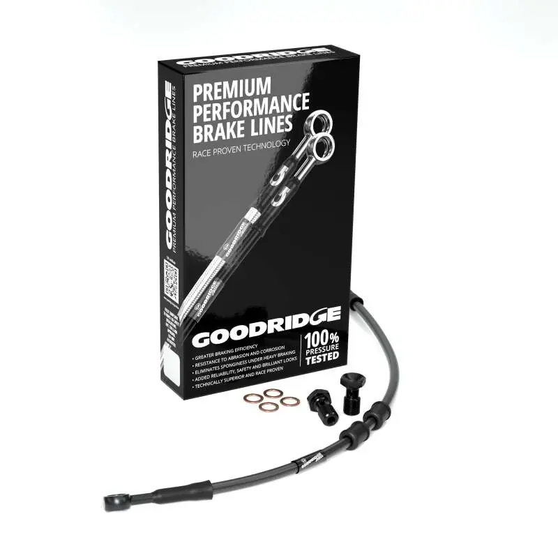 Goodridge 17-20 HD XL1200CX (w/ABS) -4in Black Brake Line Kit w/Black Fittings Fast Shipping