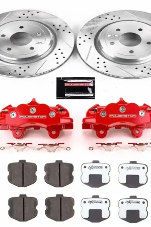 Bargain Power Stop 06-13 Chevrolet Corvette Rear Z26 Street Warrior Brake Kit w/Calipers