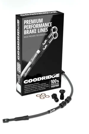 Bulk Order Goodridge 06-07 HD FXD35 -2in Black Brake Line Kit w/Black Fittings