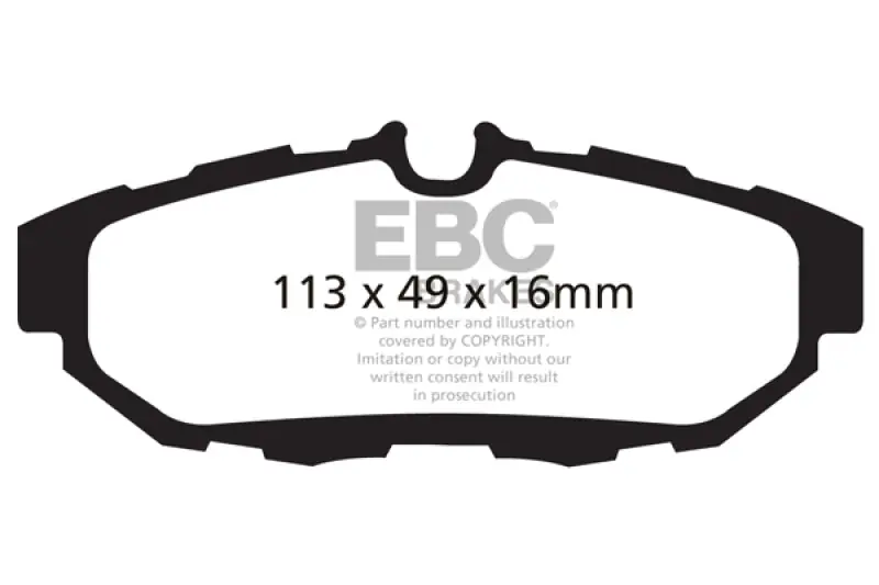 EBC 10-14 Ford Mustang 3.7 Greenstuff Rear Brake Pads Luxury