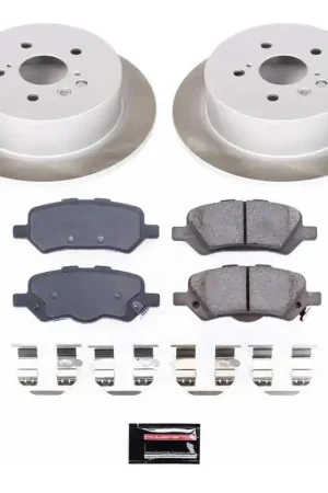 Power Stop 09-16 Toyota Venza Rear Semi-Coated Rotor Kit Free Shipping