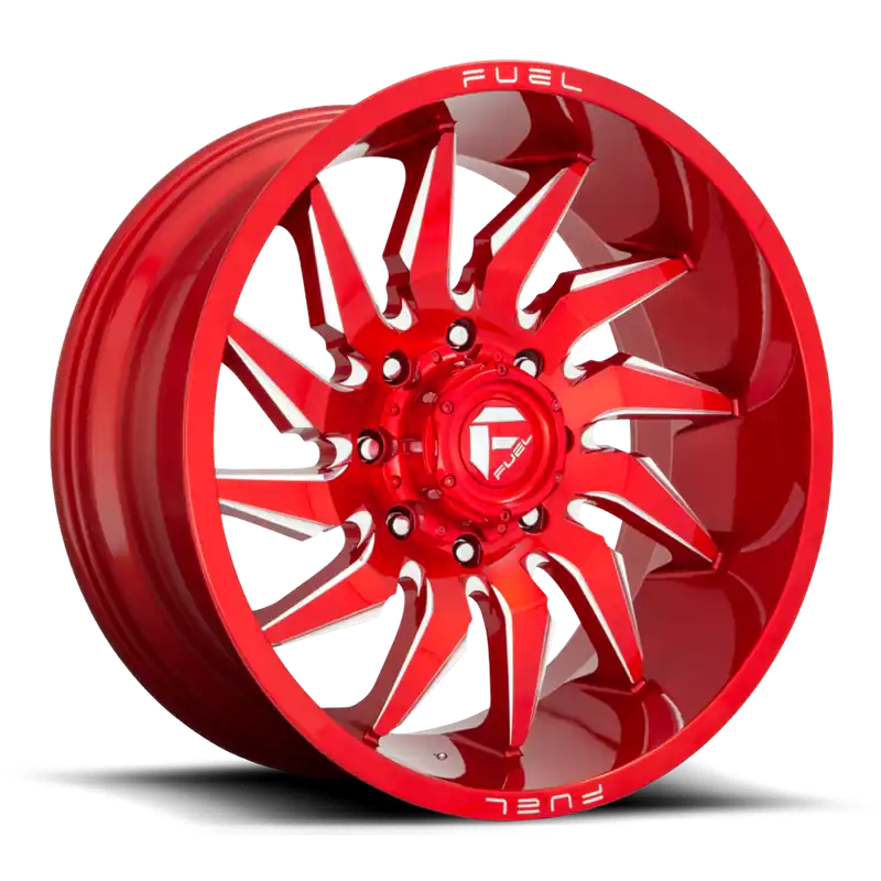 Aluminum Wheels 22X10 Saber D745 8 On 180 Candy Red Milled 124.3 Bore -18 Offset Fuel Off Road Wheels Budget