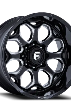 Aluminum Wheels 20X10 Scepter FC862 BE 6 On 139.7 Gloss Black Milled 106.1 Bore -18 Offset Fuel Off Road Wheels Seasonal Sale