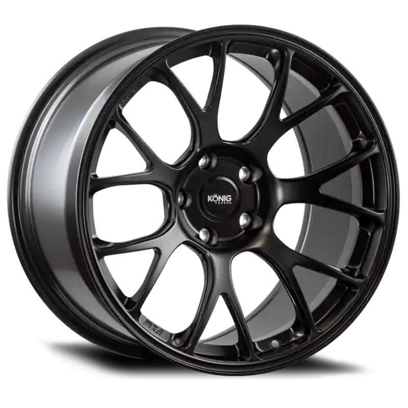 Free Returns Konig Forged F1M 19X9.5 5X120 ET44 Satin Black Knurled Bead