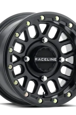 Sale Raceline A92B Podium 15x6in / 4x137 BP / 40mm Offset / 110.18mm Bore - Satin Black Beadlock Wheel
