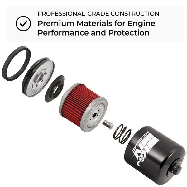 Buy Online K&N Honda/Husqvarna 1.625in OD x .438in ID x 1.406in H Oil Filter