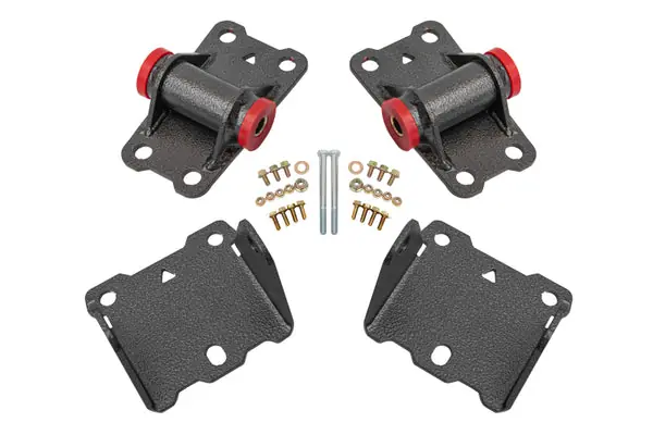 Secure Checkout BMR 78-87 G-Body Motor Mount Kit Upper & Lower Poly - Black Hammertone