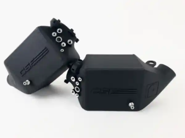 CSF 12-16 BMW M5 (F10) / 12-18 BMW M6 (F06/F12/F13) Twin Charge-Air-Cooler Set - Crinkle Black Luxury