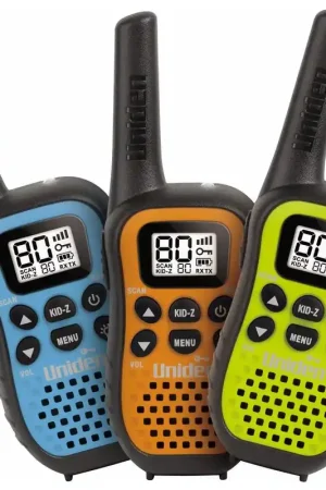 Uniden UH45-3 Compact UHF Handheld Radios with Kid Zone - 3 pack Professional Grade
