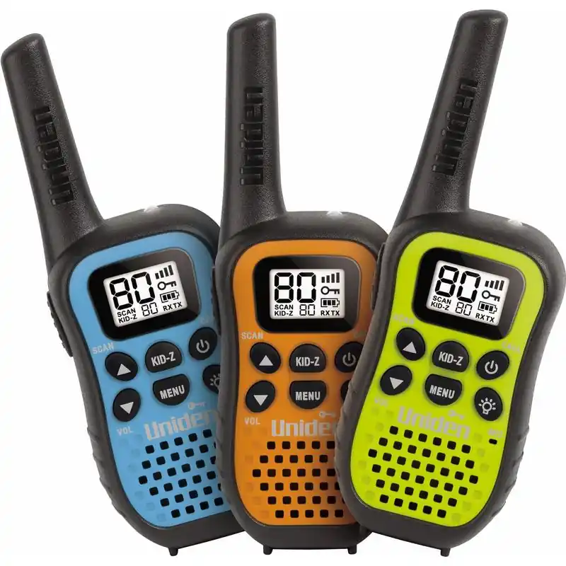 Uniden UH45-3 Compact UHF Handheld Radios with Kid Zone - 3 pack Professional Grade