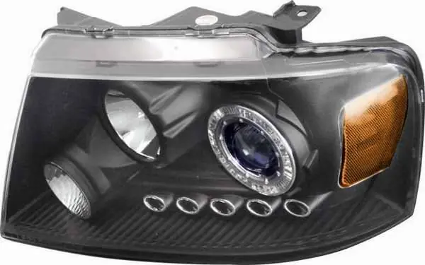 Weekend Sale Blue Projector Headlights with Black Housing and Halo Ring - 91198