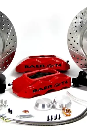 Today Only Baer Brakes 4301399CY-X1 Baer Brakes 13" Track4 Front Brake Kit, Comp Yellow, SDZ, ARP Studs