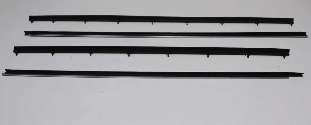 Discount Window Sweeps Weatherstrip for 1978-1983 Ford Fairmont Futura Zephyr Black Front