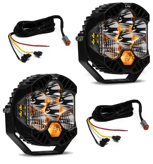 Baja Designs 2018-2025 Jeep Wrangler JL | Wrangler 392 | 2020-2025 Gladiator JT Rubicon Steel Bumper LED Light Kit LP6 w/Upfitter - 447671UP Premium