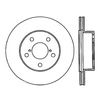 Best Choice StopTech Sport Slotted Brake Rotor; Rear Left