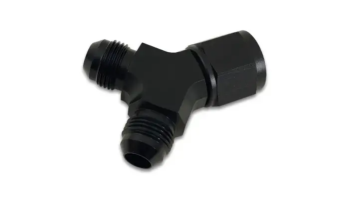 Free Delivery Vibrant Performance 90 Degree Y Adapter Female Size: -12 AN Dual Male Size: -10 AN