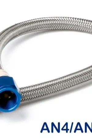 Express Delivery NOS Stainless Steel Braided Hose -4AN 3-foot Blue Stainless Steel Braided Hoses