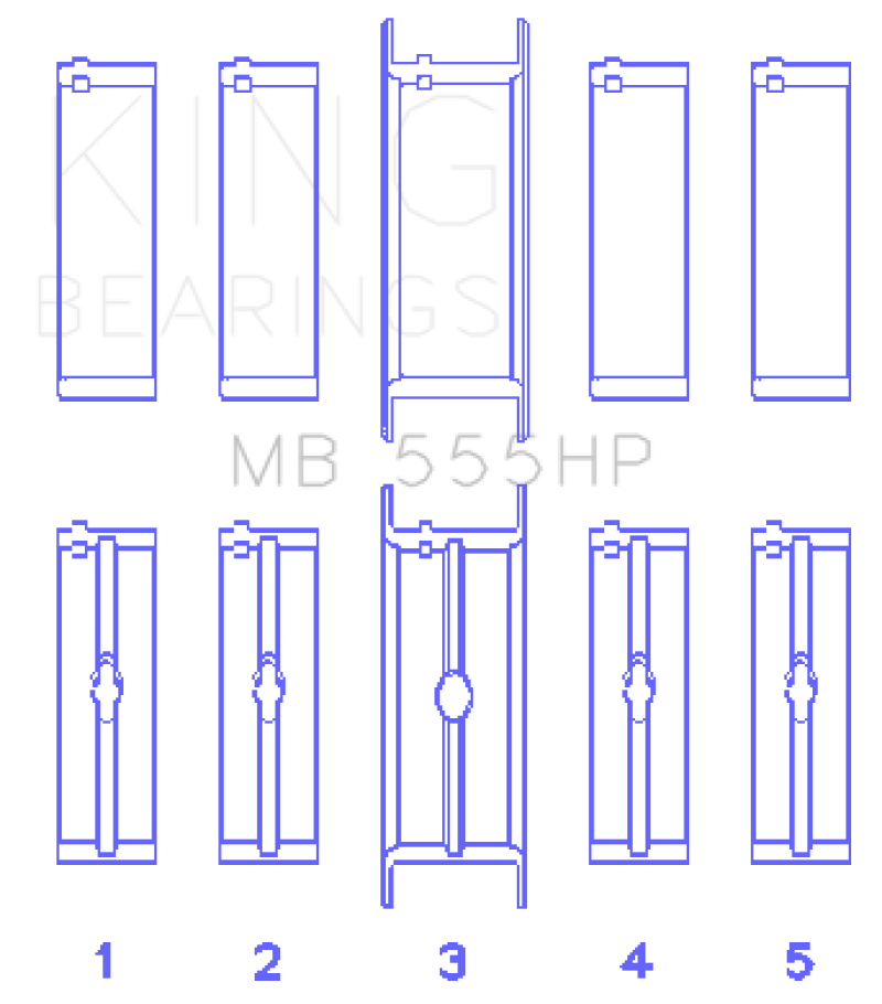 King Engine Bearings Chrysler 350/361/383/403 Main Bearing Set | Graveyard Performance Top Rated