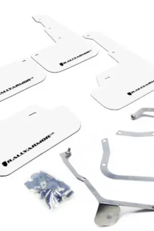 Rally Armor 15-21 Subaru WRX/STI White UR Mud Flap w/Black Logo | Graveyard Performance New Release
