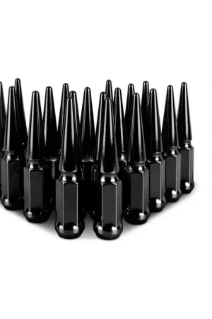 Special Discount Mishimoto Steel Spiked Lug Nuts M12x1.5 20pc Set - Black | Graveyard Performance