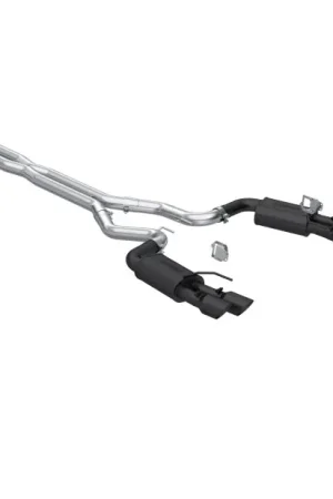 Handmade MBRP 2024 Ford Mustang GT 5.0L 3in Cat-Back Dual Split Rear - Quad Black Tips | Graveyard Performance