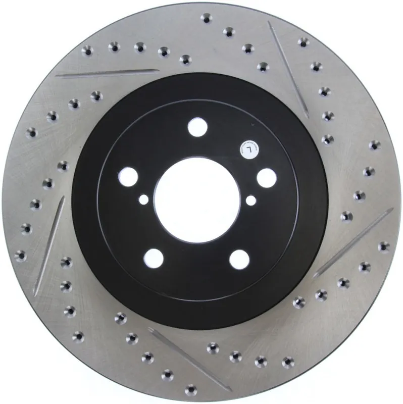 Popular StopTech 02-10 Subaru WRX Slotted & Drilled Left Front Rotor (exc. STi) | Graveyard Performance