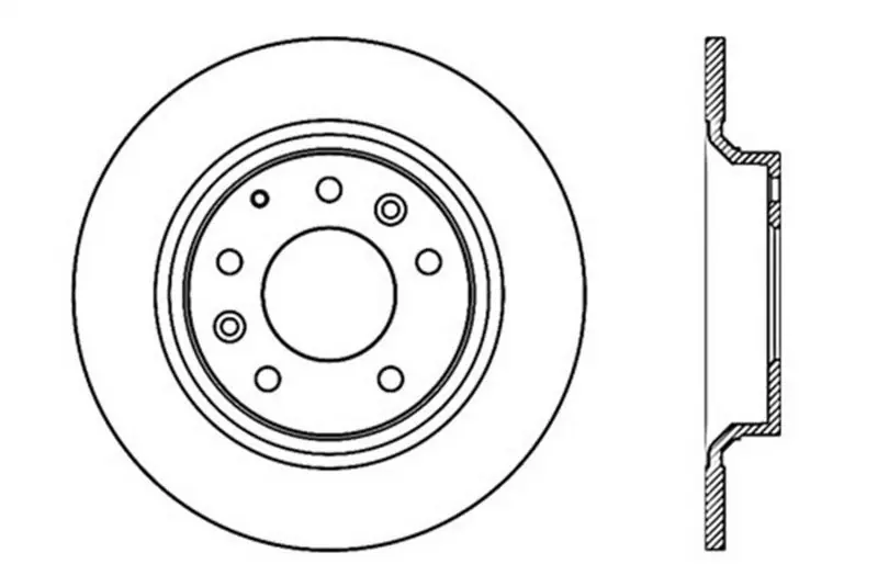 Certified StopTech 06-10 Ford Fusion / 06-10 Mazda Miata MX-5 / 03-09 Mazda 6 Drilled Left Rear Rotor | Graveyard Performance