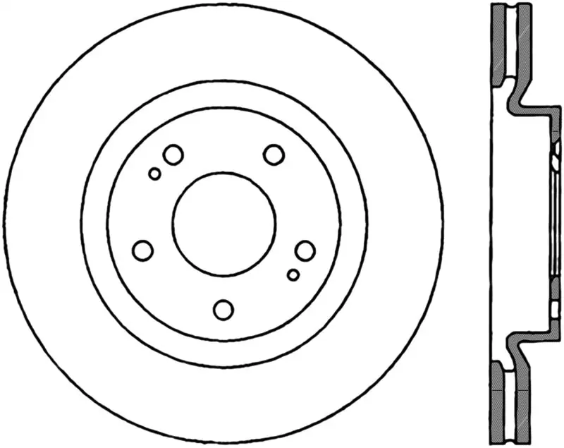 StopTech 08-16 Mitsubishi Lancer Sport Drilled Left Front Rotor | Graveyard Performance Limited Edition