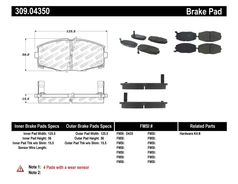 StopTech Performance 87-92 MK3 Supra Front Brake Pads | Graveyard Performance Order Now