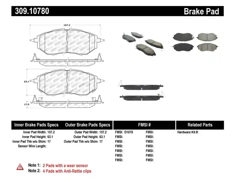 Buy Online StopTech Performance 05-08 Legacy 2.5 GT Front Brake Pads | Graveyard Performance