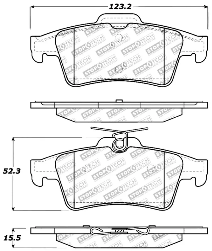 StopTech Performance 07-09 Mazdaspeed3 / 06-07 Mazdaspeed6 / 06-07 Mazda3 Rear Brake Pads | Graveyard Performance Hot Deal