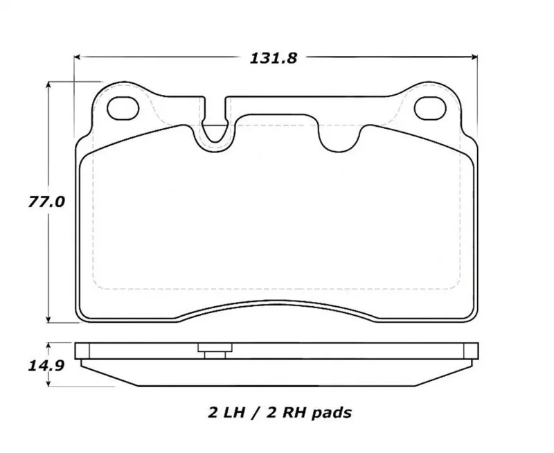 Professional Grade StopTech Performance 14-17 Volkswagen Touareg Front Brake Pads | Graveyard Performance