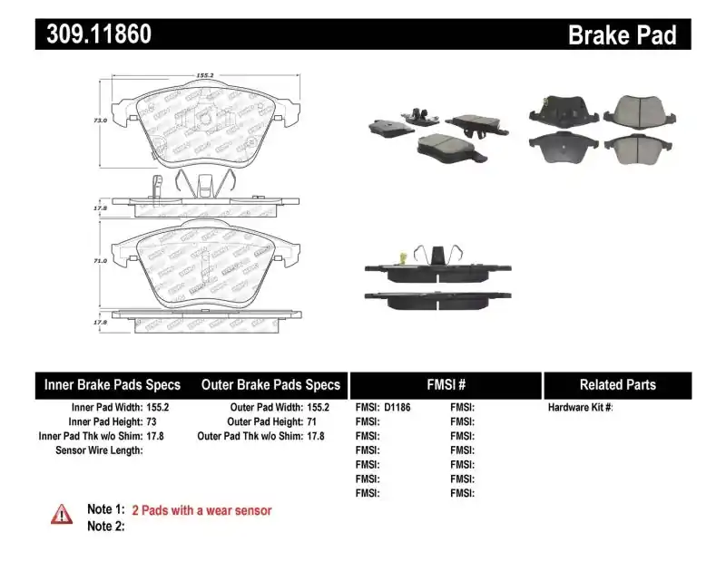 StopTech Performance 06-07 Mazda 6 Front Brake Pads | Graveyard Performance Order Now
